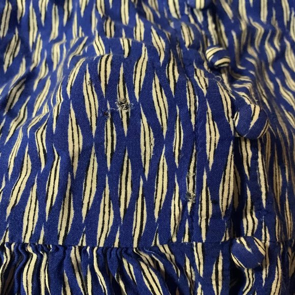 Maeve Lila Blue White Tiered 3/4 Sleeve XX-Small V-Neck Tiered Tunic Top GUC - Picture 15 of 16